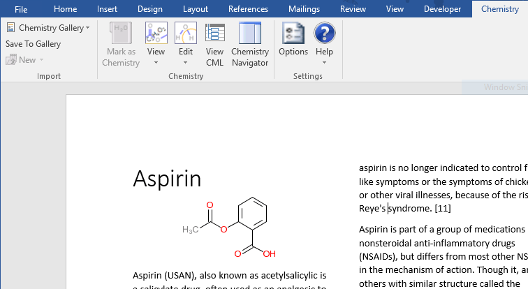 Chemistry Add-in for Word 3.2.8 full